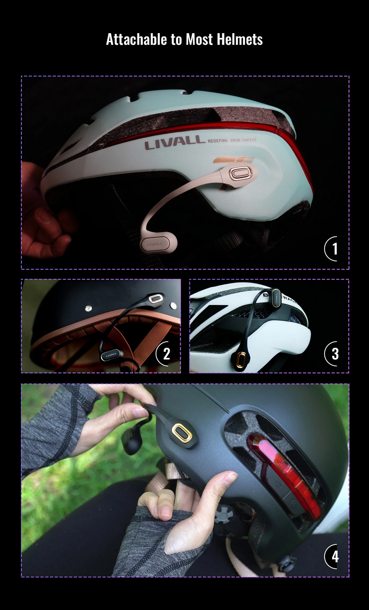 écouteurs pour casque de vélo