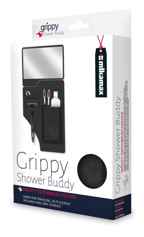 support de salle de bain pour articles d'hygiène grippy shower buddy