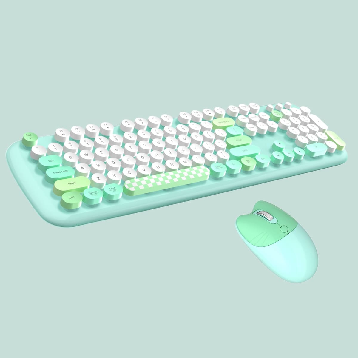 ensemble clavier et souris wifi sans fil vert