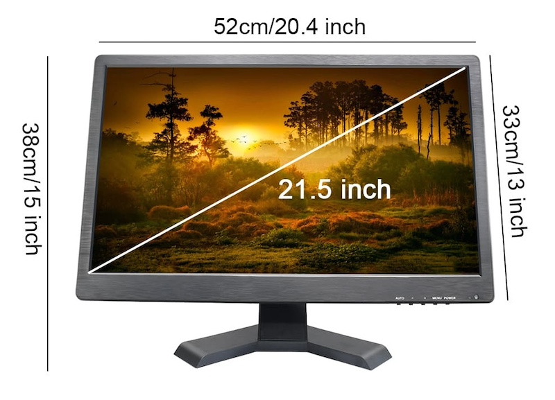 Moniteur LCD LED vesa 21 pouces pour caméras avec bnc