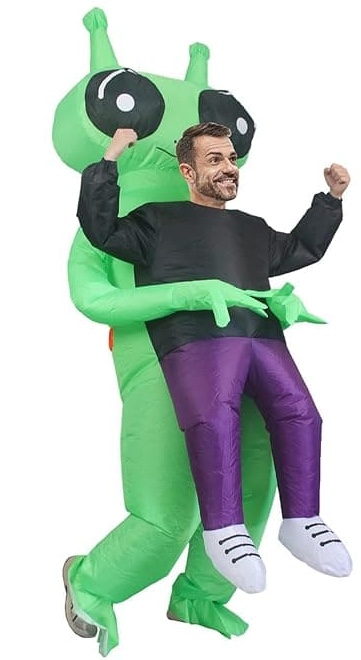 costume extraterrestre gonflable - costume extraterrestre ovni vert