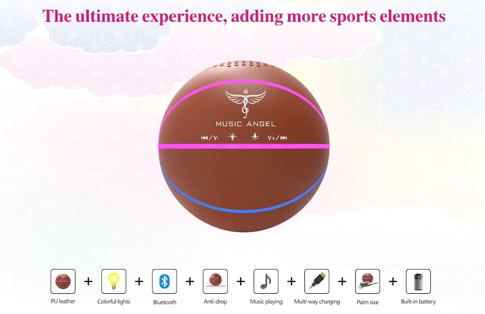 haut-parleur avec ballon de basket Bluetooth