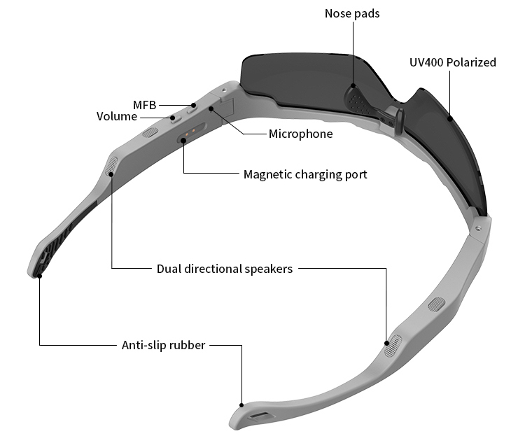 lunettes de soleil de cyclisme bluetooth lunettes de vélo