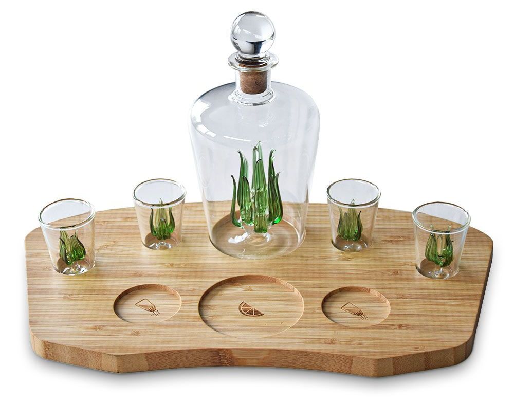 verres à tequila décanteur set agave