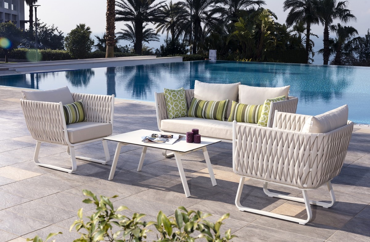 mobilier de jardin en rotin luxe moderne