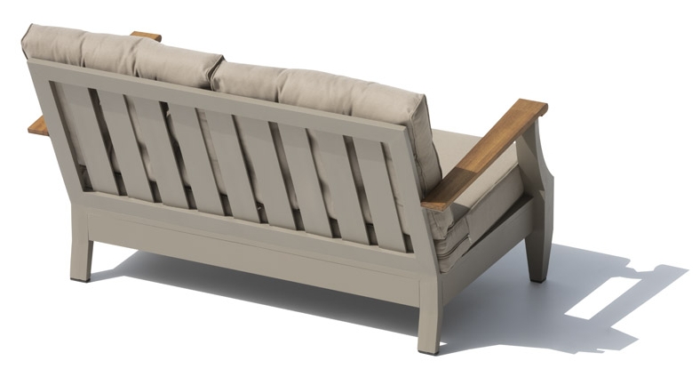 fauteuil double pour le jardin, terrasse extérieure, aluminium