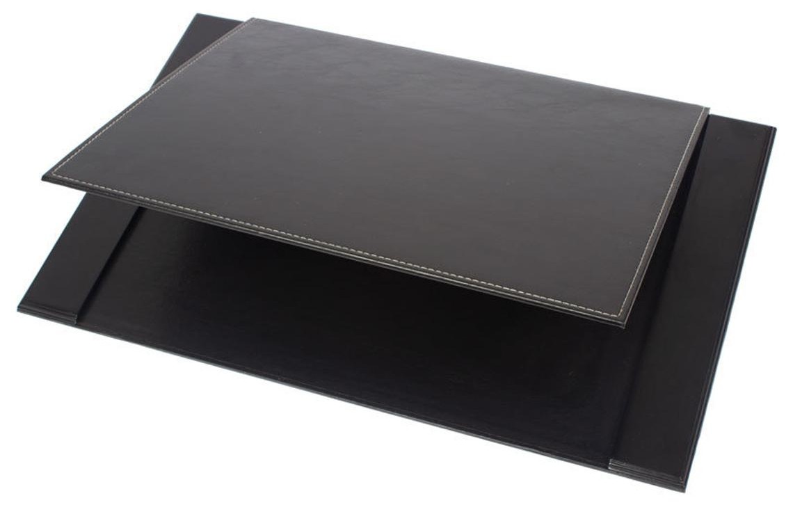 tapis de table en cuir noir