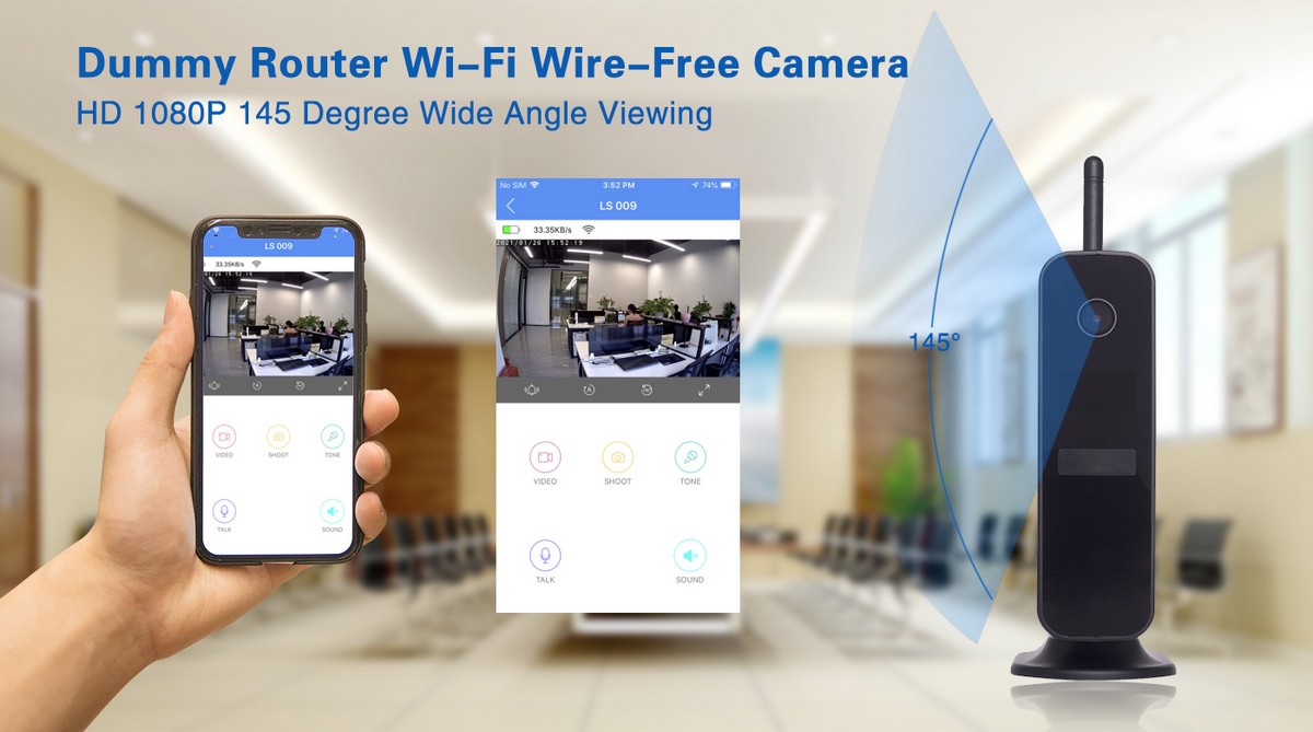 caméra espion cachée dans le routeur wifi