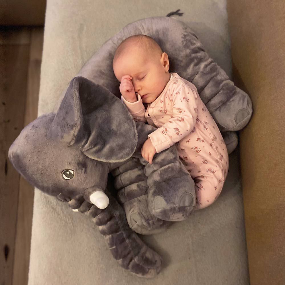 oreiller en peluche pour enfants éléphant