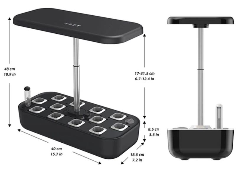 kit de lampe de culture led 12 plantes