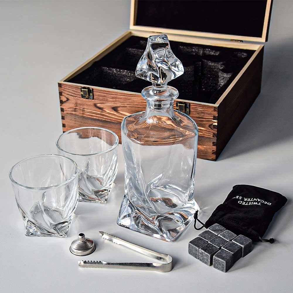 ensemble luxe carafe + verres à whisky