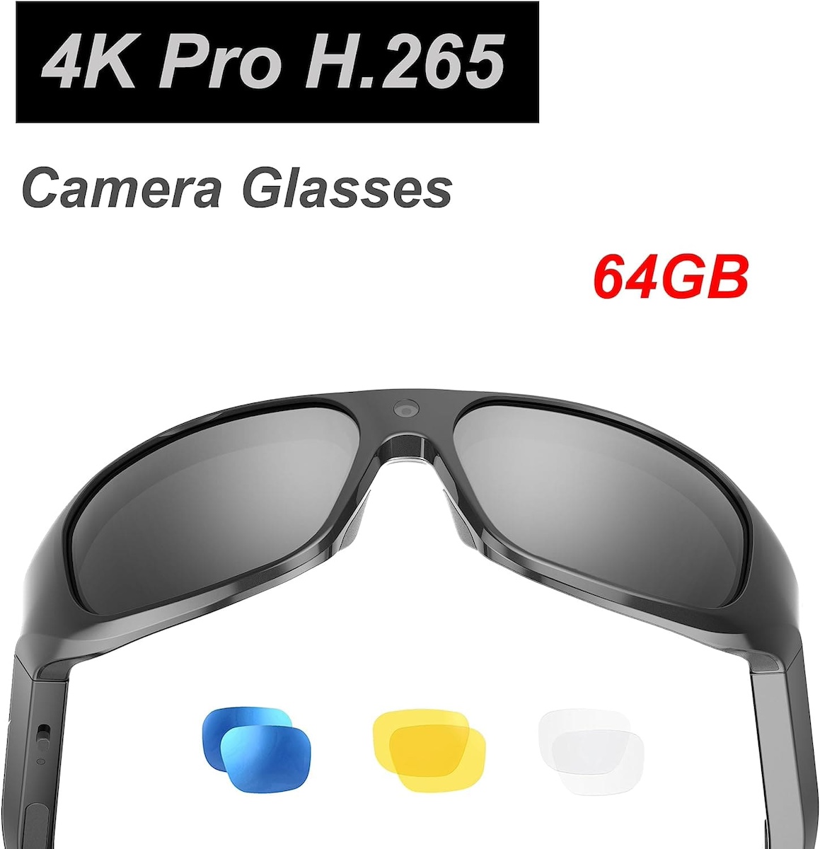 Lunettes intelligentes avec caméra 4K