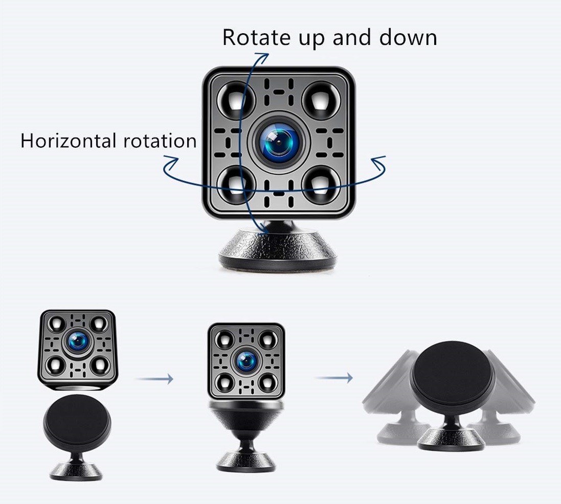 Caméra espion HD avec support magnétique