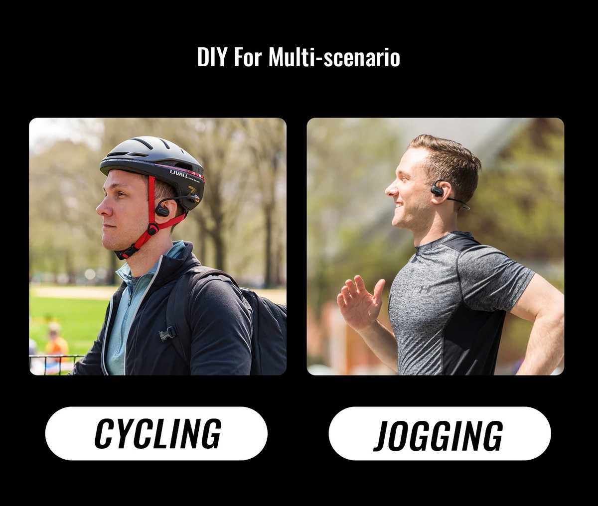 écouteurs bluetooth sans fil courir vélo jogging