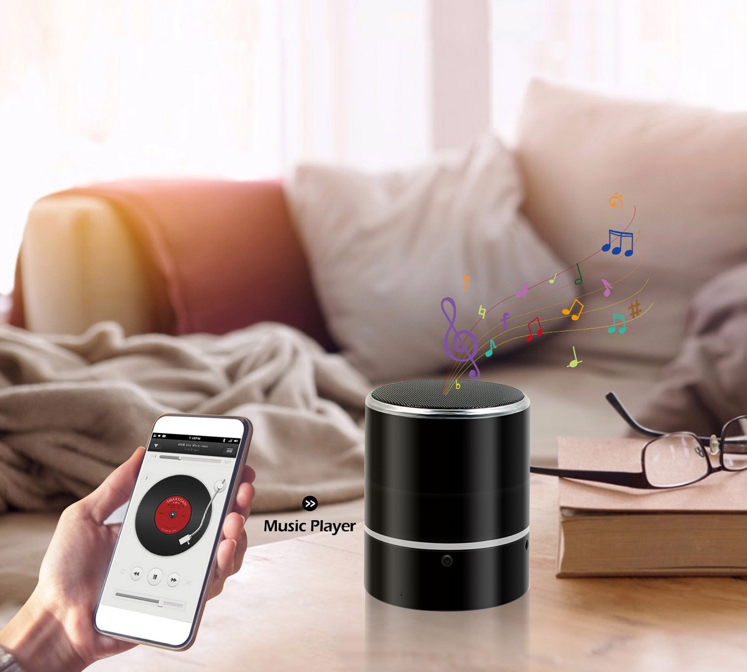 lecteur de musique haut-parleur bluetooth