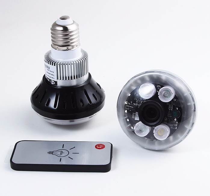 caméra wifi caché dans Ampoules LED