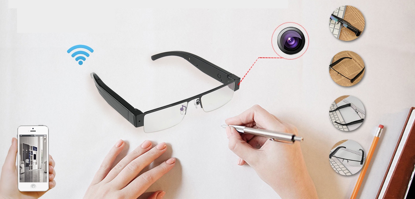 lunettes élégantes avec une caméra Full HD wifi