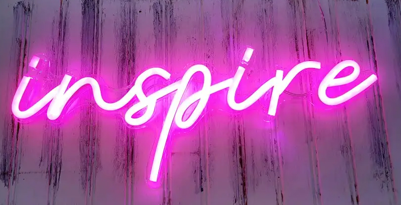 INSPIRE - panneau lumineux LED au mur à suspendre au néon