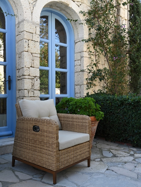 chaise de jardin en rotin sièges artificiels