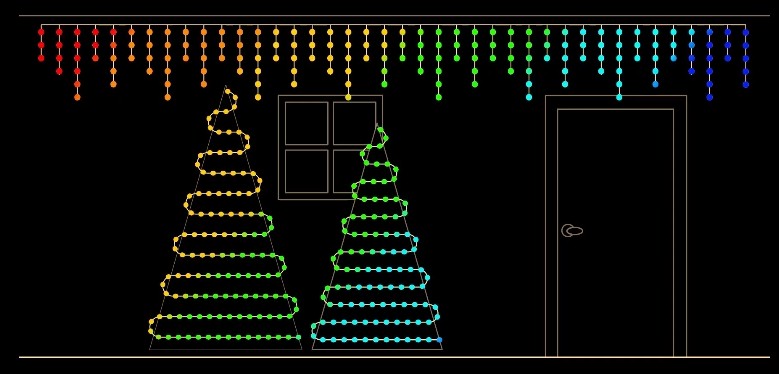 arbre lumineux LED scintillant