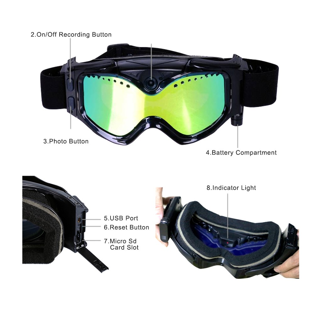 lunettes de ski caméra wifi