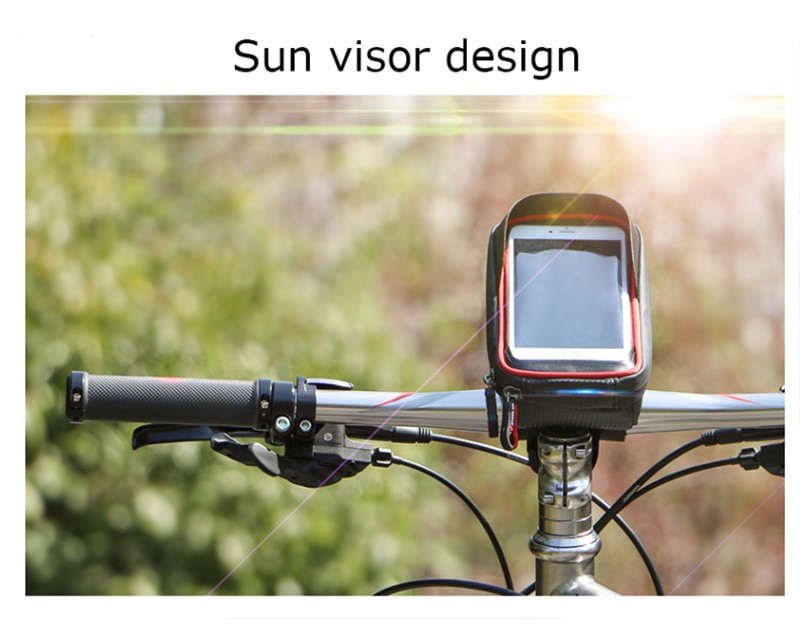 sacoche pour téléphone portable sur guidon de vélo