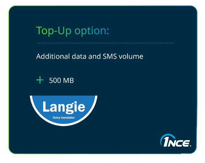 Carte SIM - volume de données 500 Mo avec une vitesse allant jusqu'à 1 Mbit/s