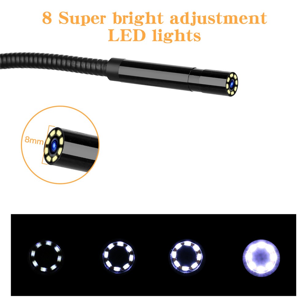 caméra d'endoscope avec 8 leds