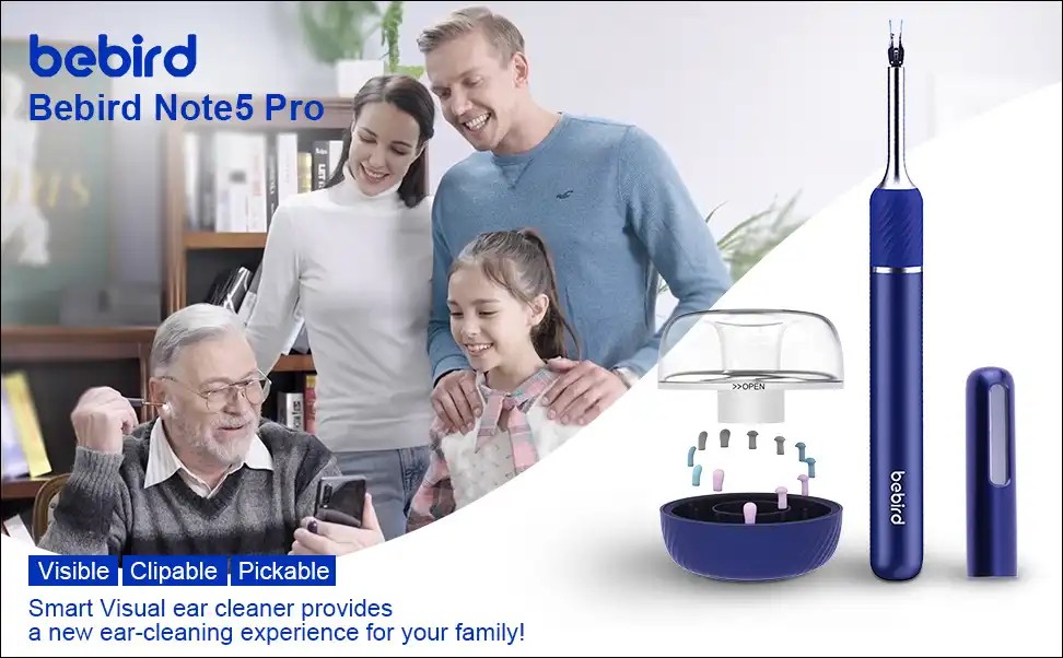 Nettoyeur d'oreilles avec connexion wifi pour tablette TV mobile