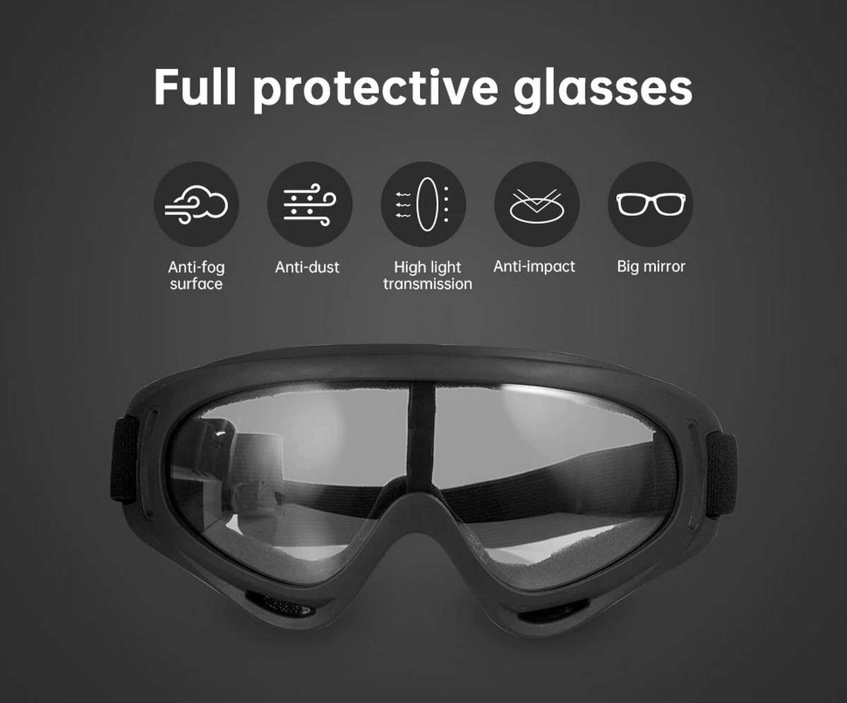 lunettes de protection transparentes contre les virus et les bactéries