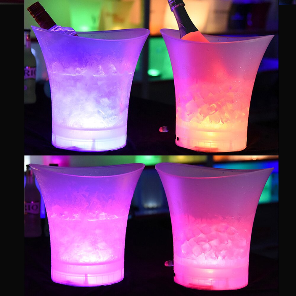 seau à glace led pour bouteilles boissons éclairage