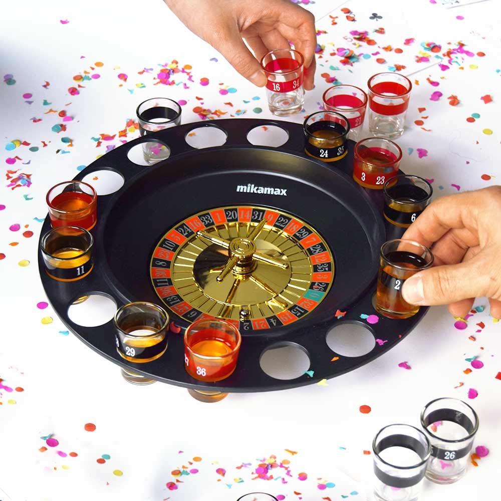 Jeu de roulette à boire - shots de vodka