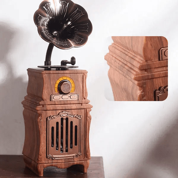 mini phonographe rétro ancien radio bluetooth