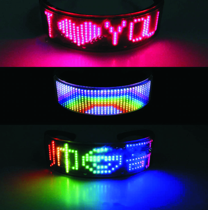 lunettes led programmables