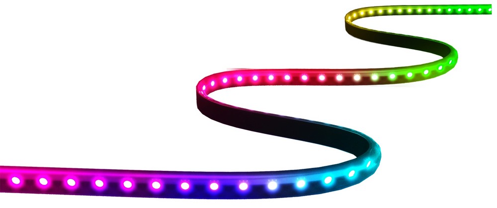 bandes LED éclairées via une application programmable