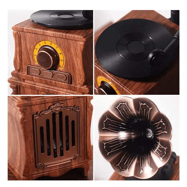 phonographe gramophone mini bluetooth vintage rétro radio