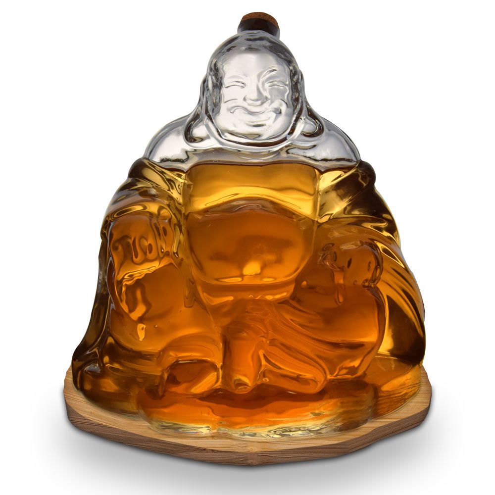 Carafe à décanter Buddha pour rhum, whisky ou bourbon