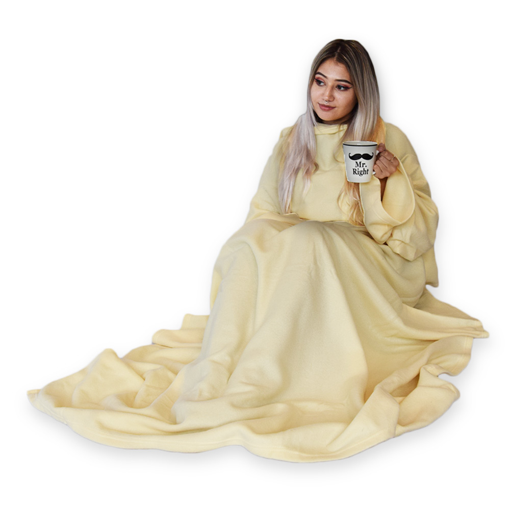 couverture polaire douce snuggie - portable sans manches