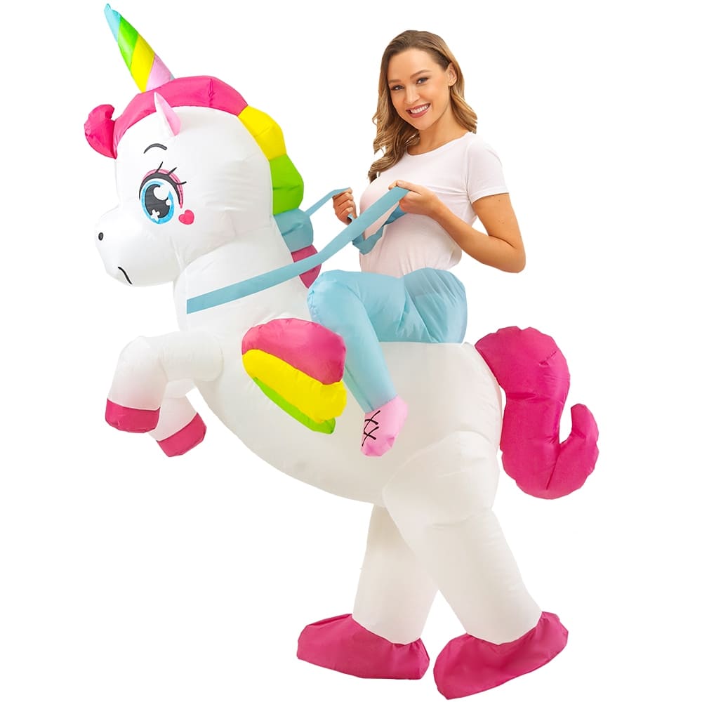 Costume licorne gonflable - Figurine publicitaire (costume) gonflable avec ventilateur