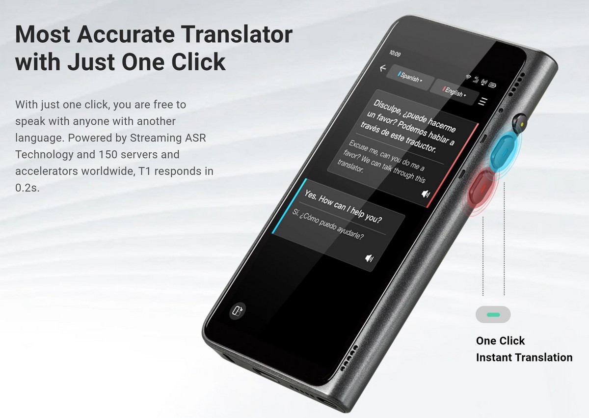 traducteur de poche portable t1