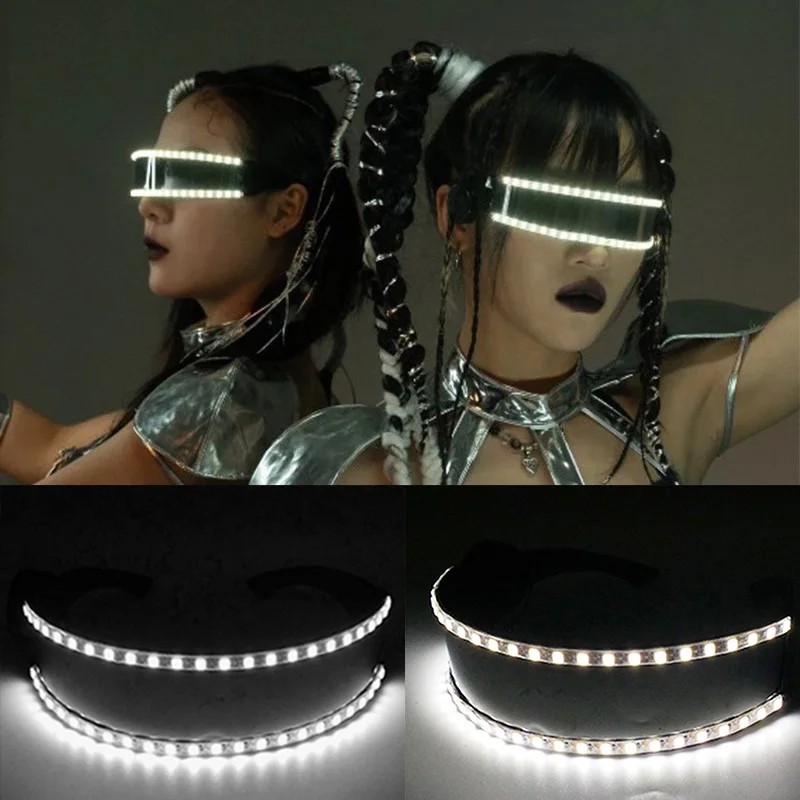 lunettes de fête avec lumières LED colorées