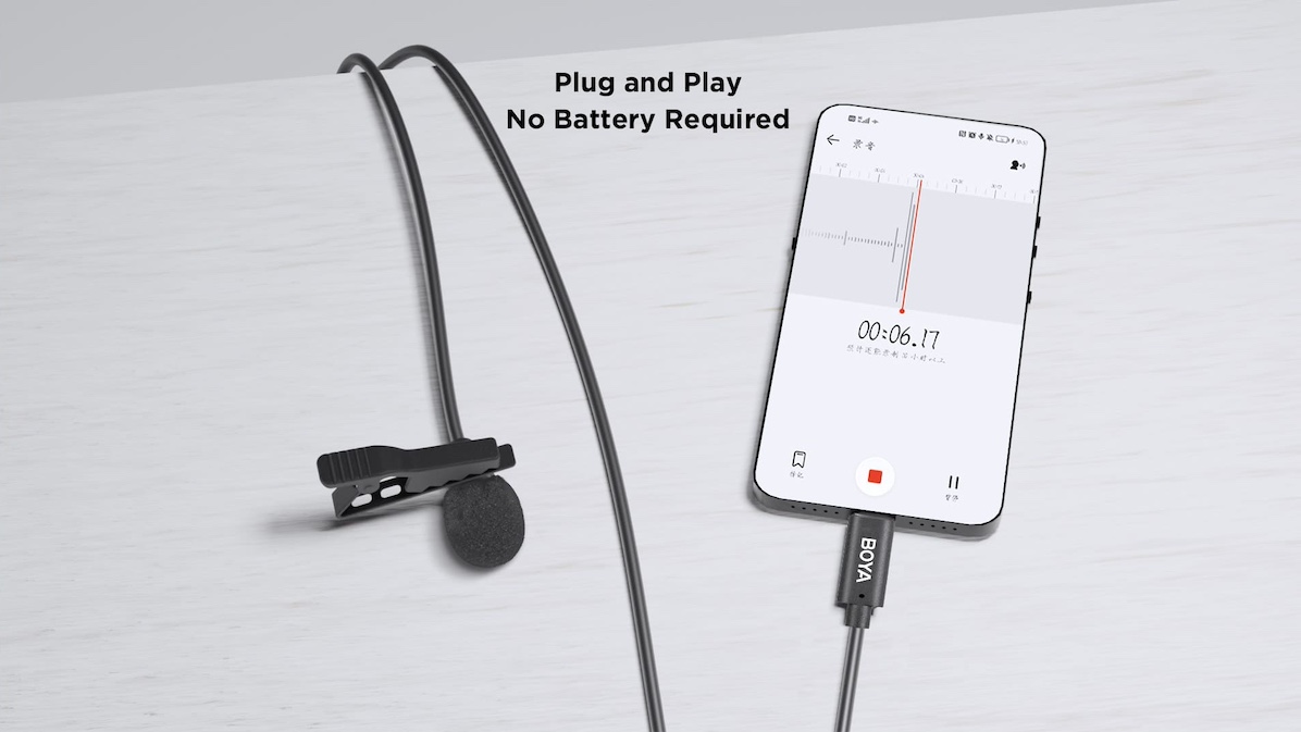 Microphone pour téléphone portable avec connecteur USB-C pour appareils Android