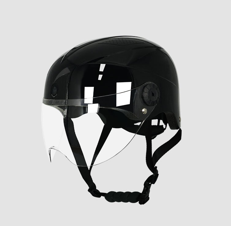 casque de vélo avec caméra arrière et avant