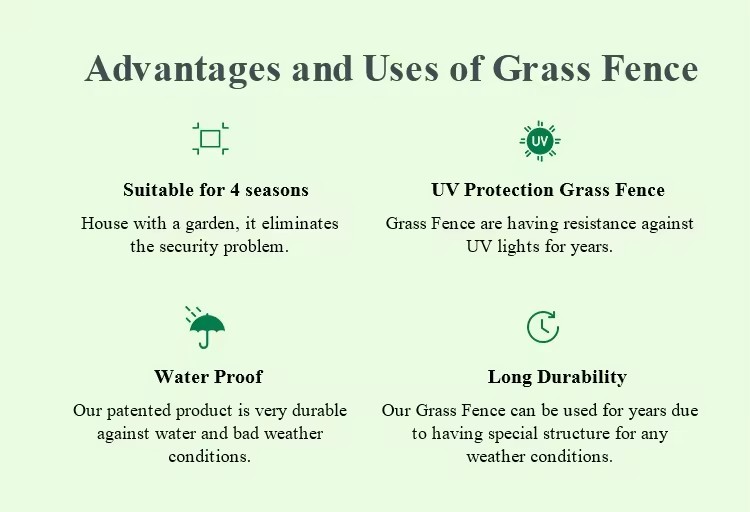 Avantages d'une clôture en gazon artificiel