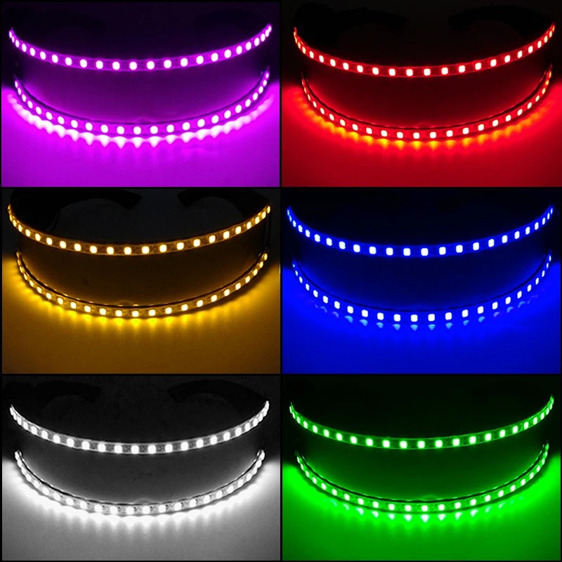 lunettes de fête à LED colorées