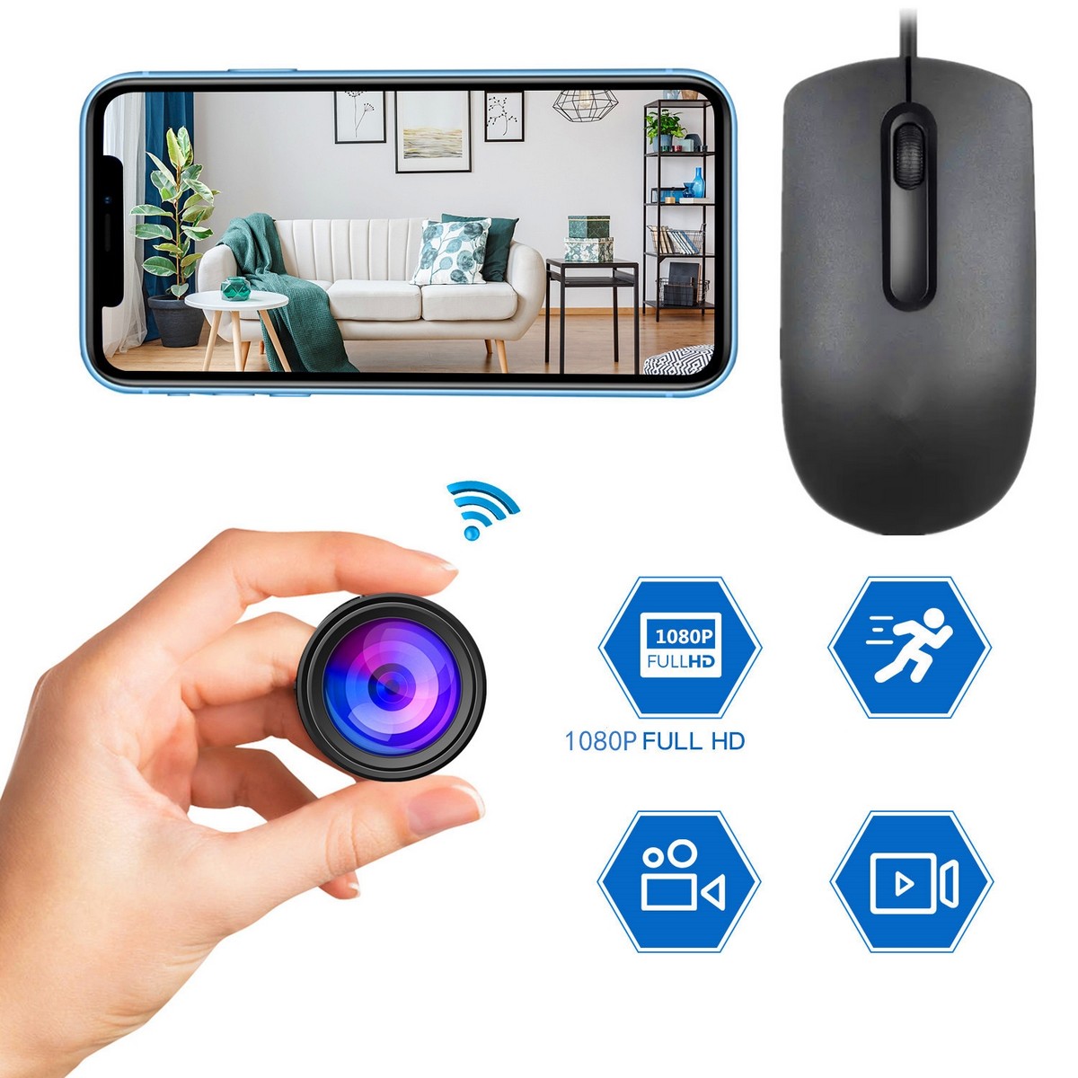 caméra espion souris usb wifi