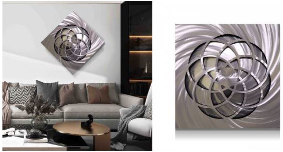 peinture sur métal décoration murale en aluminium