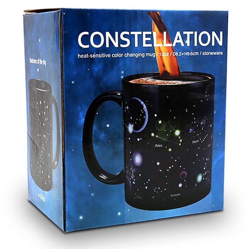 mug magique changeant avec des étoiles