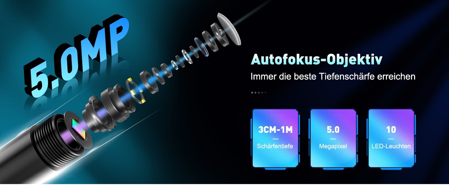 mise au point automatique - lentille d'endoscope